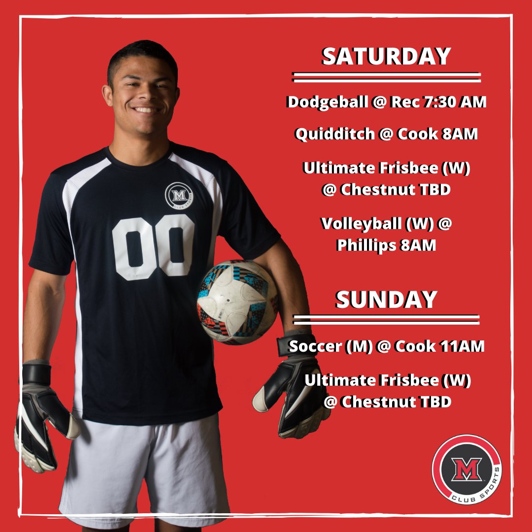 MiamiClubSports's tweet image. We've got plenty of action here at home this weekend. Come out to support your fellow Redhawks! #redefiningthestudentathlete #goredhawks