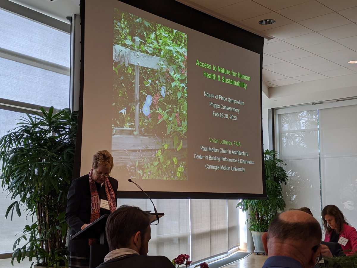 Jie_Yin_'s tweet photo. Exciting to hear @vloftness's inspiring talk on access to nature for human health and sustainability, in which the #Cogfx study led by @j_g_allen @p_macnaughton was highlighted. https://t.co/RCUNvP0MhG