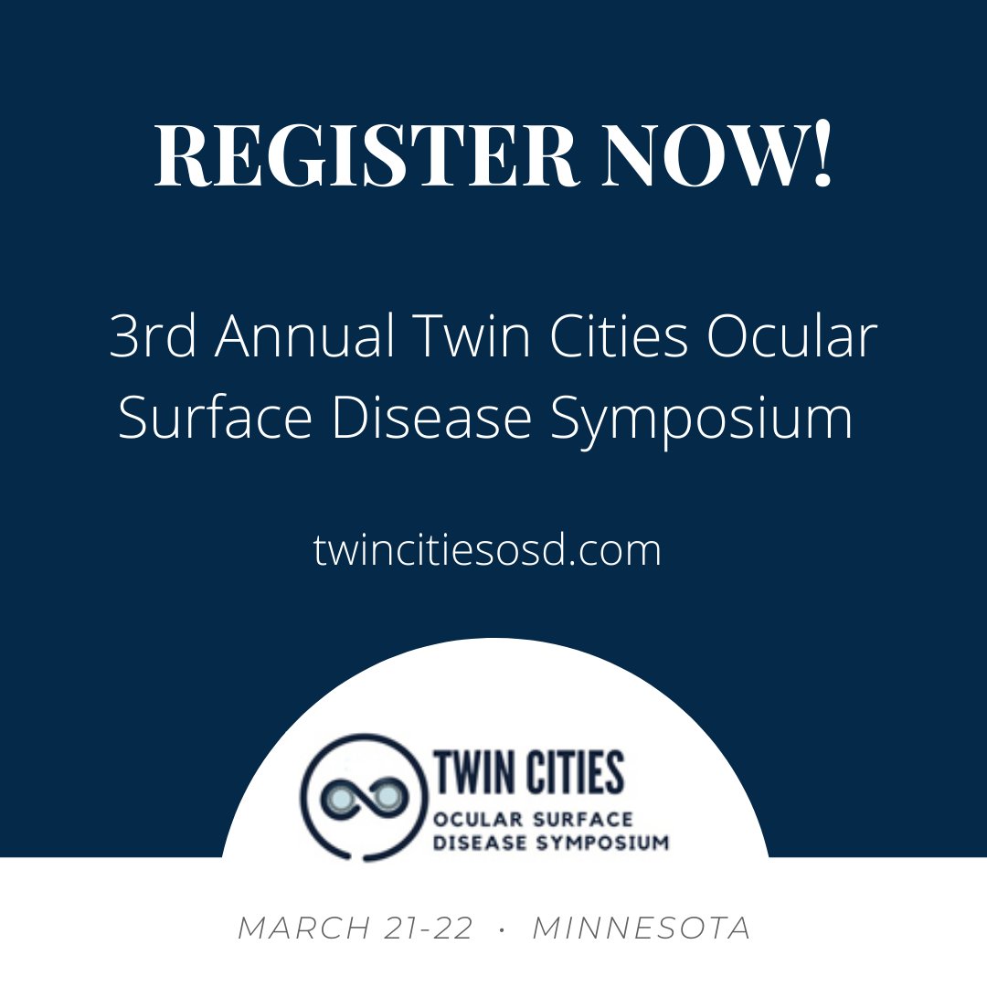 ModOptometry's tweet image. Register for the Twin Cities Ocular Surface Disease Symposium at hubs.ly/H0n2QFB0
@drwhauser @drbarnett1 @QuidelDX @BiotissueInc @JNJVision @Allergan @Lumenis_Vision @eyeeco @TearLab @Rysurg @SightScience @AvenovaEyeCare @ImprimisPharma @SunOphthalmics @Novartis @Zocular
