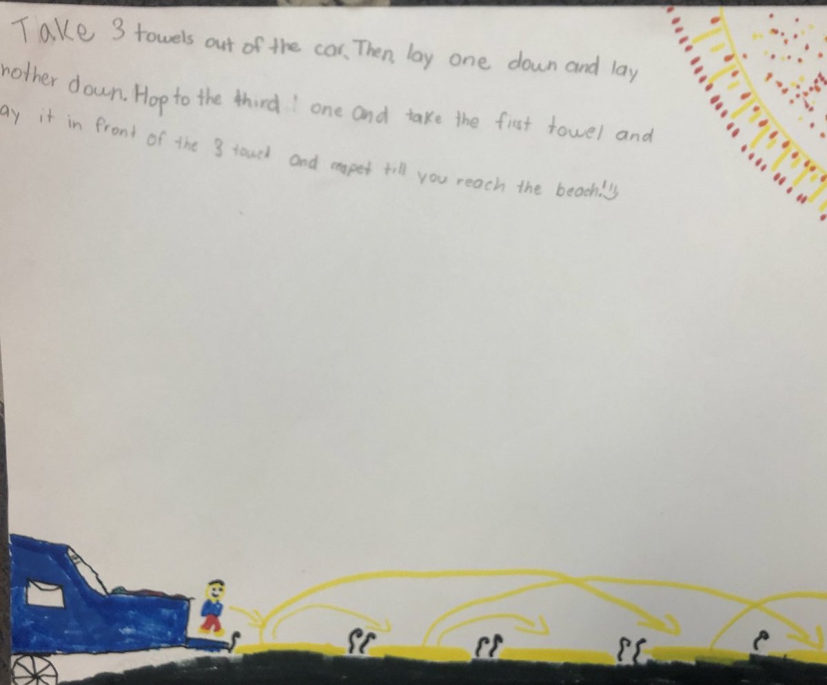 Mrs_Temrowski's tweet photo. Uh oh! We forgot our shoes and have to cross the hot black top to get to the beach. How can we protect our feet? Scientists problem solved by using what they know about light and heat absorbtion and energy transfer! #SchroederDragons https://t.co/rYfHubF9Ui