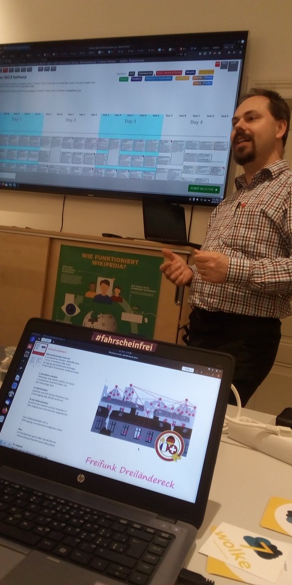 FreifunkBasel's tweet photo. Eindrücke vom #36c3 mit Einblicken in ausgewählte Sessions. Die ganz grossen Nummern fehlten, aber dennoch laufend Highlight wie Klimafreundliche IT #GreenIT über #Bahnmining bis zum #Engelsystem. Was die Kreativität der einzelne Vortragenden alles an den Tag legten. Merci. https://t.co/MP8tcrHtdH