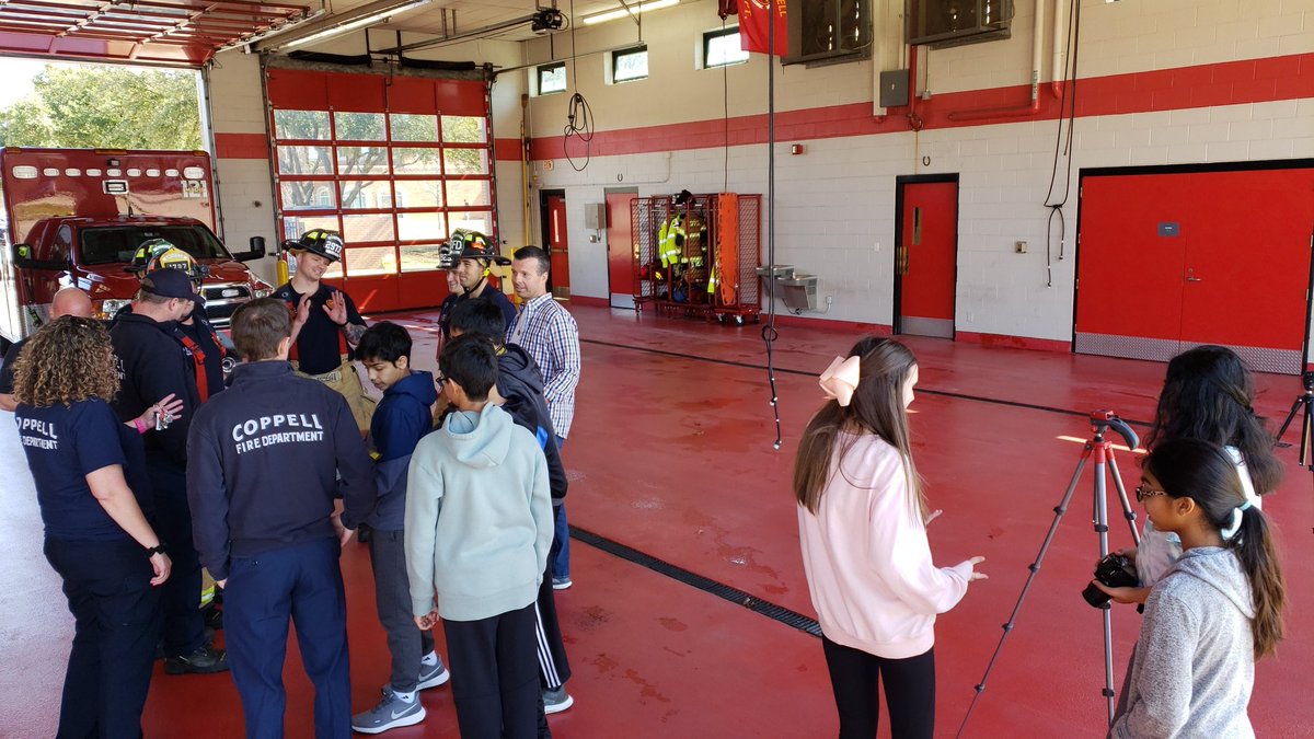 Media B students at <a href="/CoppellFire/">Coppell Fire</a> <a href="/CMSNorth/">Coppell MS North 🐾</a> #villagenorth @CoppellCTE