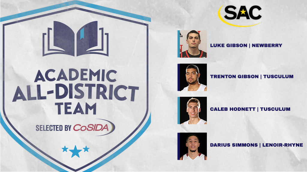 Four SAC Men's Basketball Players Named to CoSIDA Academic All-District Team <a href="/NewberrySports/">Newberry Wolves</a> <a href="/BearsSports/">#GOBEARS</a> <a href="/TusculumSports/">Tusculum Pioneers</a> #MakeSACYours #SACMBB

Story: bit.ly/32bdLBP