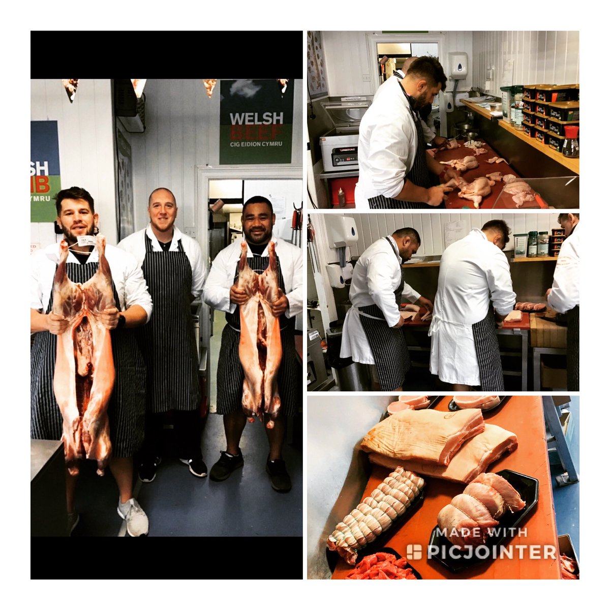 pontybutcher's tweet image. Cracking afternoon with @ospreys @TomBotha3 and @maafsfia having a go on the blades! 🔪🔪

Great blokes and quick learners! Pleasure to have you both with us 👍🏼🏉🥩

#Ospreys #PontyButchers #OurBloodIsBlack #theWRPA