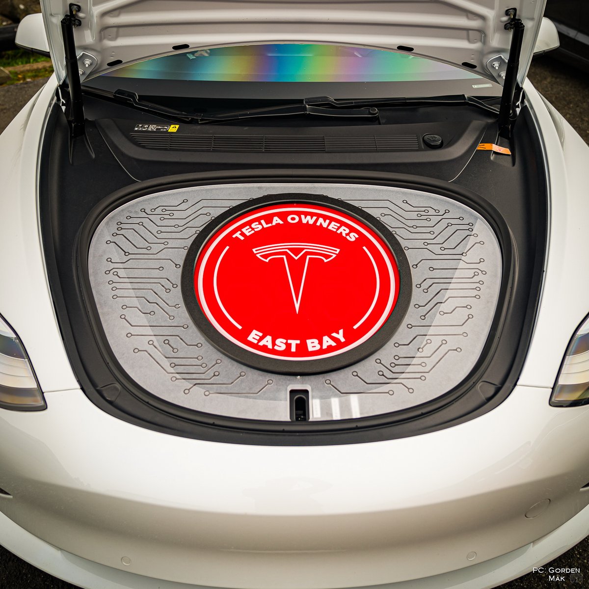 1975Creations's tweet photo. Stand out from the croud with your own customized app controlled LED,  W.T.F. What the Frunk - Model 3 Custom Frunk Cover, now available for pre-order for $499, shipping is included.   1 random winner will be selected in comments below on 2/25/2020 https://t.co/ihGGOUiTKd https://t.co/G3mKClHwrg