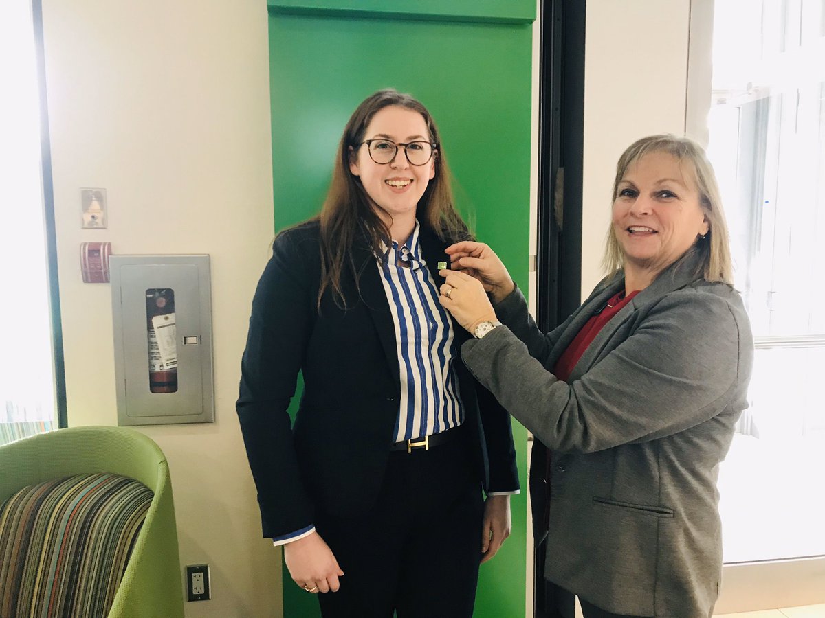 Welcome to TD Adrienne 😊<a href="/AddieIrvine/">Addie Irvine</a> we are happy to have you join our team! #TDPIN ceremony <a href="/LindaFrausell/">Linda</a> <a href="/AshleyMartell4/">Ashley Martell</a>