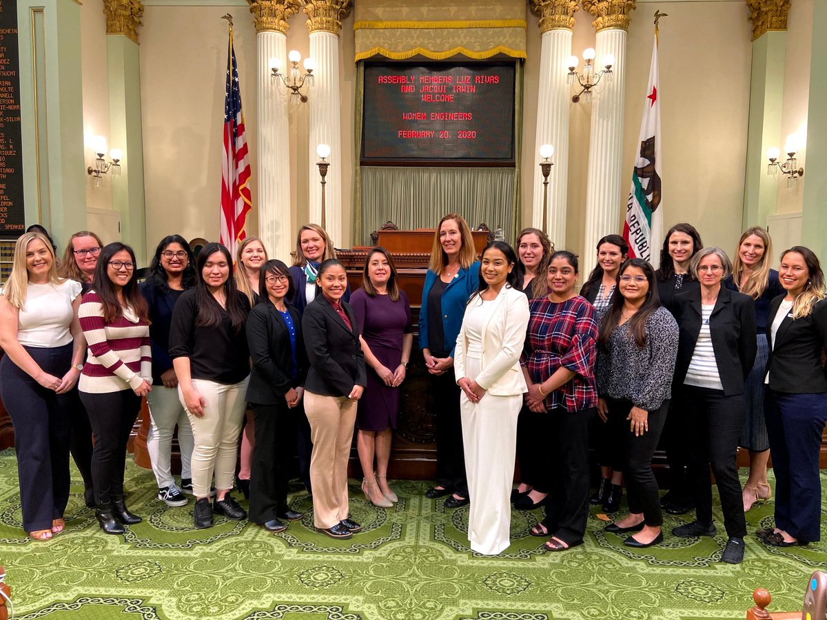 PECG's tweet photo. PECG would like to thank @AsmLuzRivas &amp; @ASM_Irwin
for recognizing the importance of women in engineering by authoring &amp; supporting ACR 154 - a measure declaring TODAY, Introduce a Girl to Engineering Day!

#CaStateEngineers

#NationalEngineersWeek 

#UnionStrong https://t.co/C5sG6fAM3c