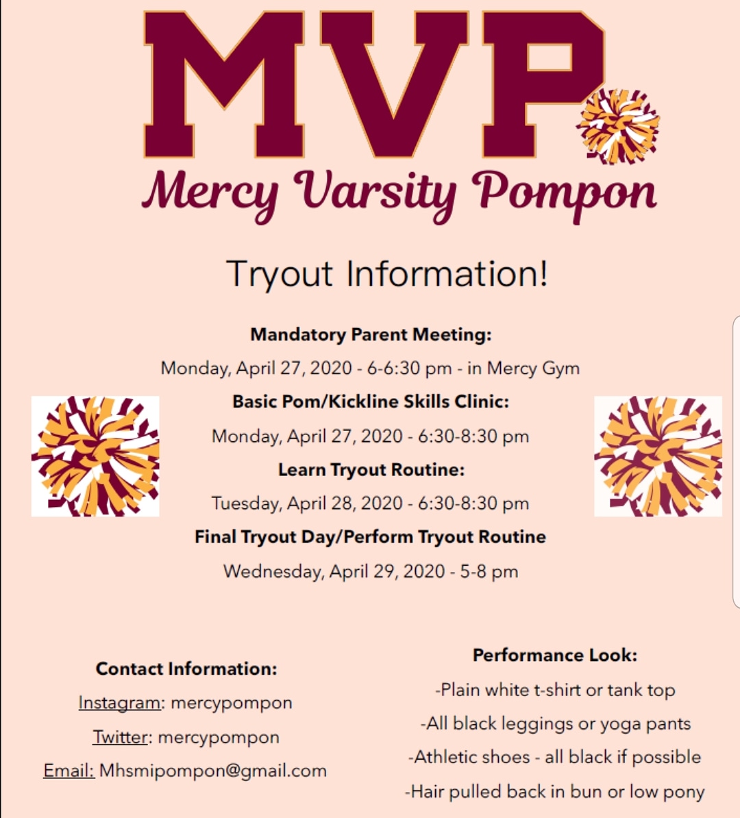Mercy Varsity Pompon tweet media