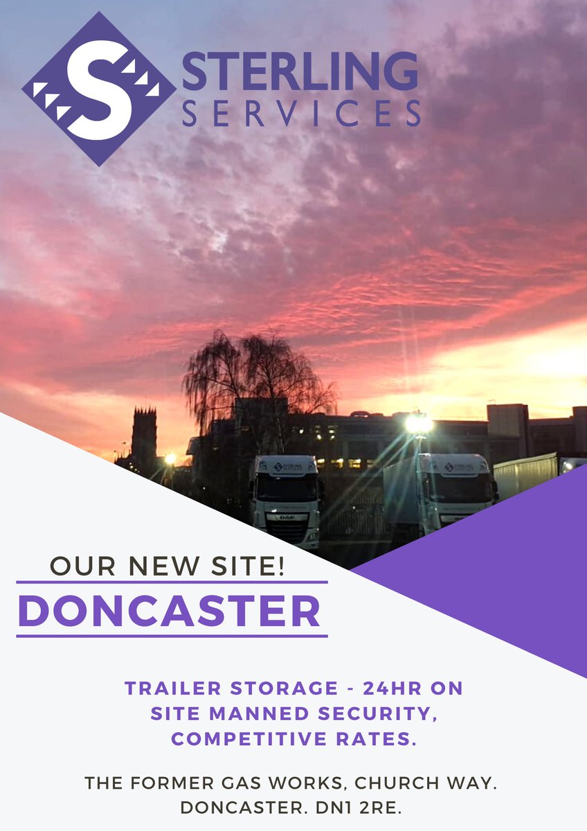 sterlingserv's tweet photo. Sterling are now a multi-site operation. Our Doncaster site is situated on three and a half acres of land. Fully secured 24 hours a day 7 days a week, on site manned security with CCTV in operation.We offer trailer storage as well as storage for your own trailers. https://t.co/IkuGSZ6a0L
