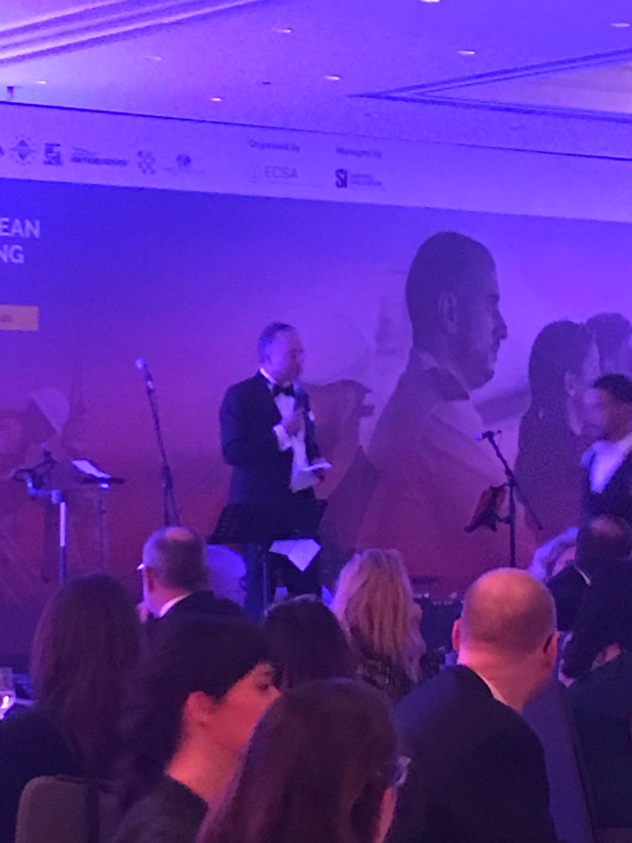 EuroShippingWk's tweet photo. @ClaesBerglund2 thanking @MDorsmanECSA @HaroldTor @ShipInnovation for support during #ESW2020 https://t.co/Z00YlQ89iS