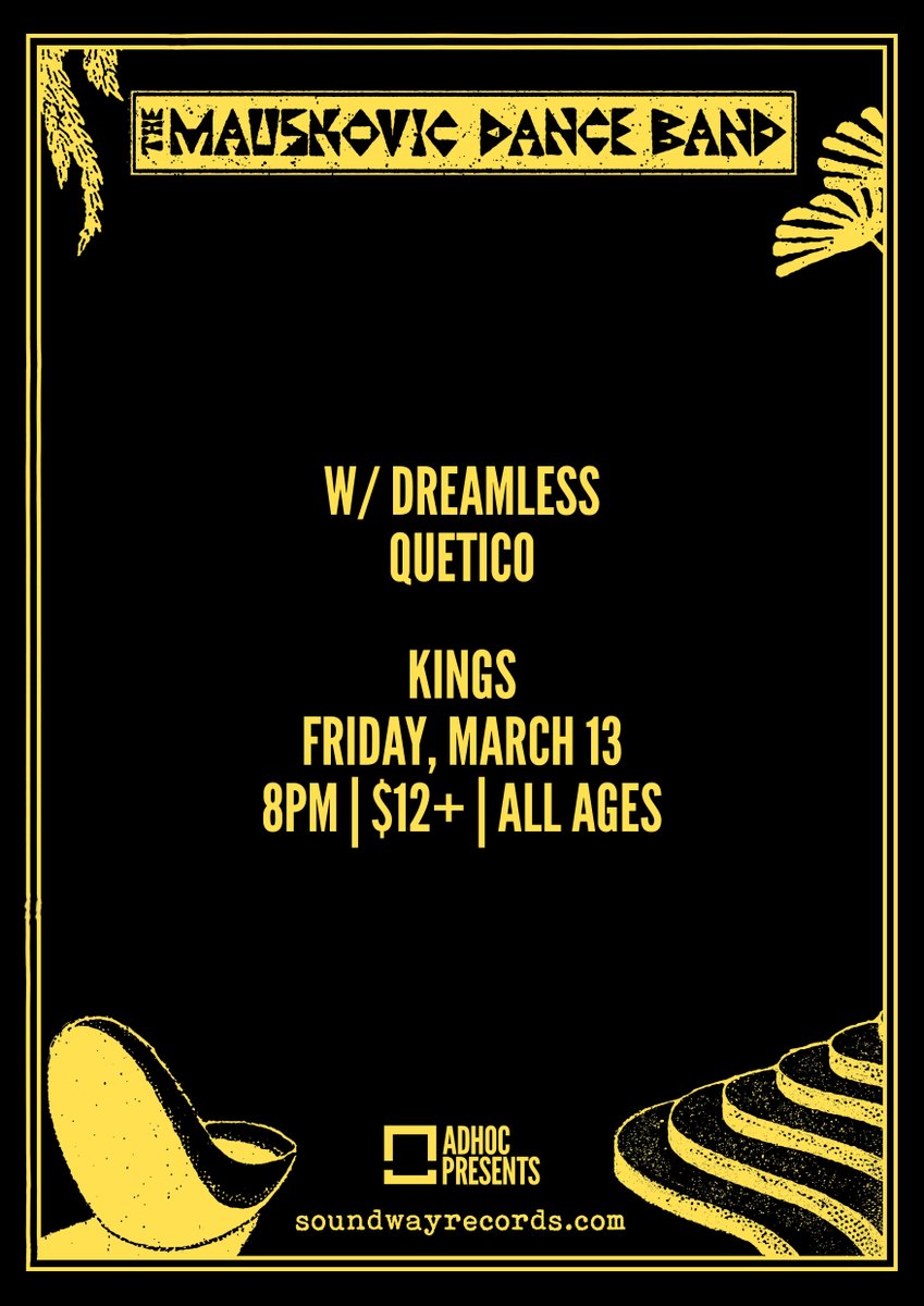kingsraleigh's tweet photo. 💫 Just added!

@QueticoMusic joins the bill for Road to @shakorihills: @mauskovic Dance Band with @dreamless_sound at Kings on 3/13.

Get those tickets quick: https://t.co/E8w7aCnJQi https://t.co/dawZruSaVx