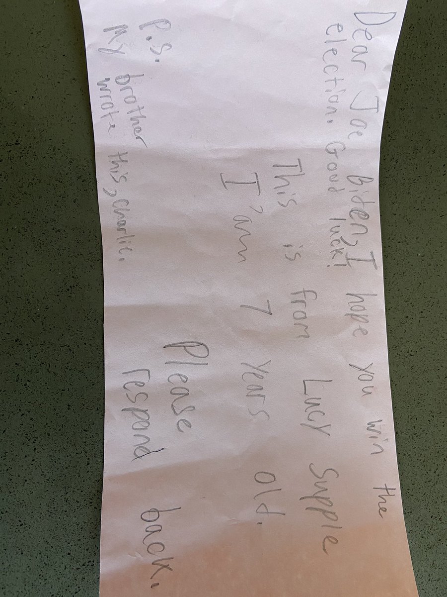 Soupson3's tweet photo. @JoeBiden my daughter saw you on tv and wants to make sure you know we support you...even donated her tooth fairy $$$ 😊 https://t.co/OBLAgl0oNw