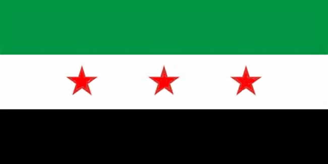 Assad idiots and trolls who criticise this flag are proving they do not know about Syria, only parroting Assad disinformation. 

This is the flag of Syrian Independence and Democracy that fascist Baath and Assad mafia had cancelled after a military coup on 8 March 1963.