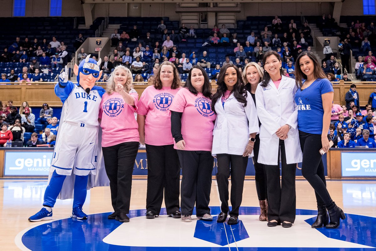 Community_Rad's tweet photo. Our #Radxx were honored to be a part of the #play4kay @DukeWBB game last Saturday that celebrated so many of our areas breast cancer survivors! https://t.co/KJmrQonues