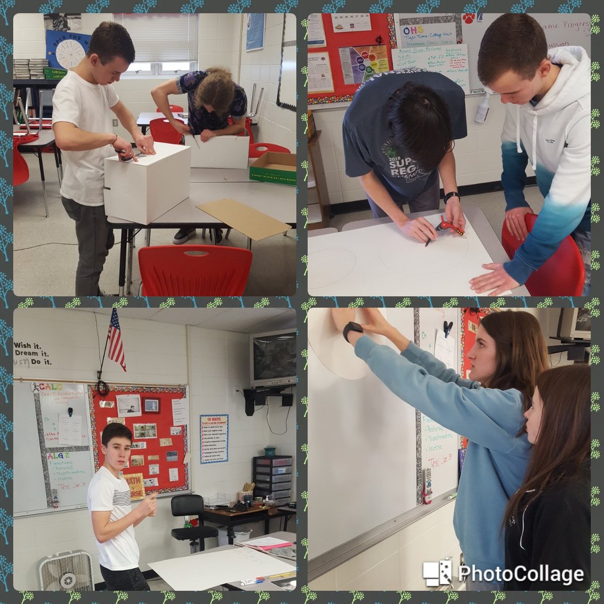 IB Juniors prepping for their math carnival AKA probability review game for the IB Seniors