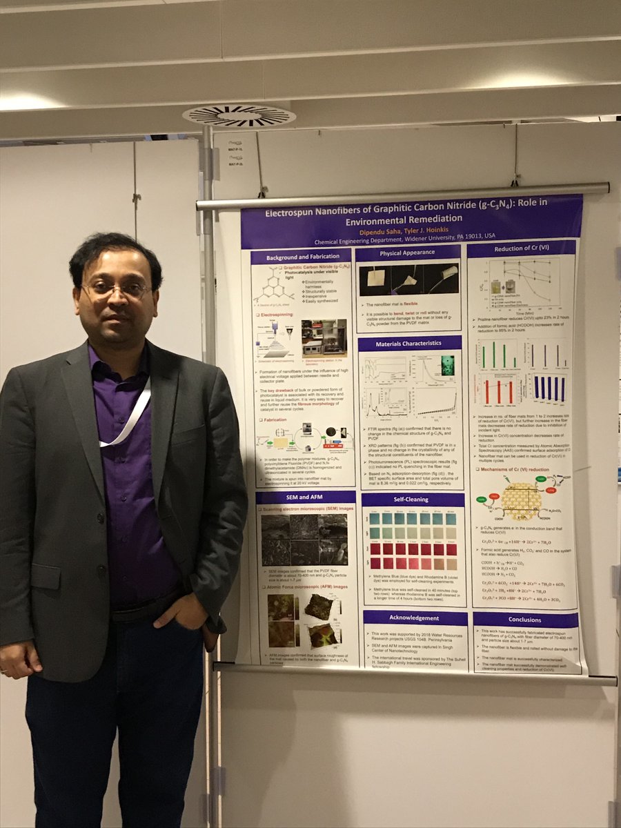 WUEngineering's tweet image. Graduate students Colin Unsworth and Brandon Toof are presenting with Dr. Dipendu Saha @ChemCYS in Blankenberge, Belgium! #ChemCYS #WidenerEngineering #ChemicalEngineering #WidenerPride 👏