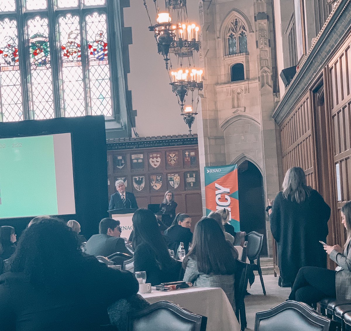PedNIG's tweet photo. our @PedNIG present @chantalsingh_ at the mic asking all MPPs regardless of political parties to advocate for investing in today’s children and youth to make #mentalhealth services accessible to promote health and wellness that will cost the system less in the long run! @RNAO https://t.co/CaTJvW3oKt