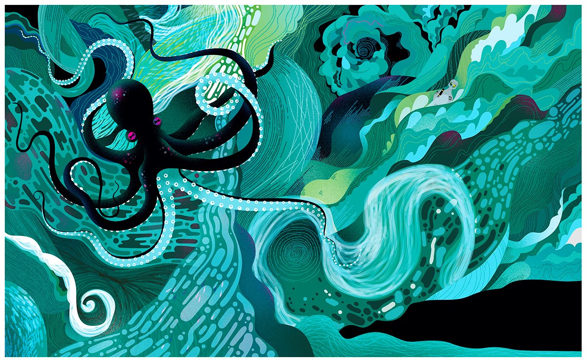 creativecloud's tweet photo. From the surface to deep below, tour the ocean in this illustrated series by Lucie Brunellière, designed using @Photoshop: https://t.co/PxTgsUgsWn https://t.co/pkoKWZPHN9
