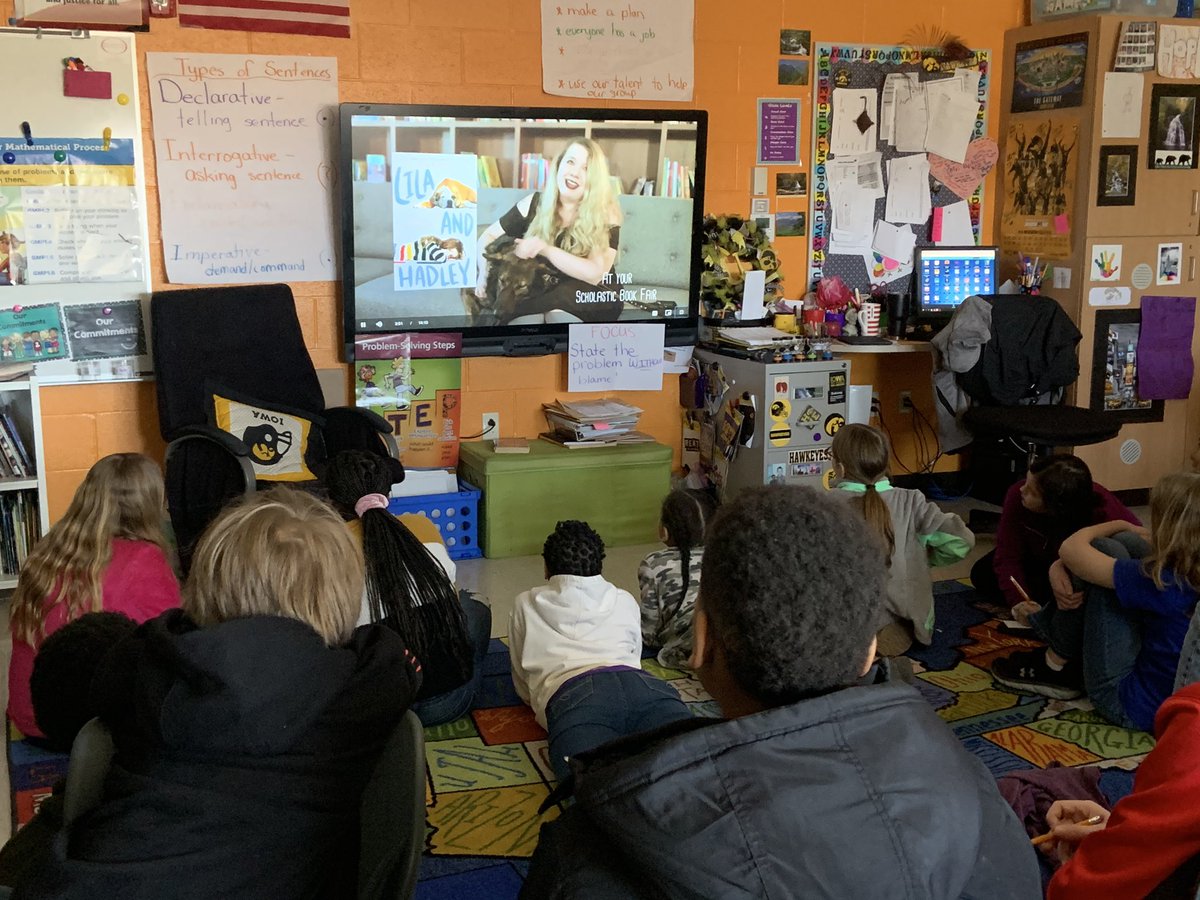 AbbeyUpton's tweet photo. Checking out the Scholastic Book Fair video to get book ideas for next week📚 #CRfamily #cre219 #crereads https://t.co/kfjTJJ6Myy