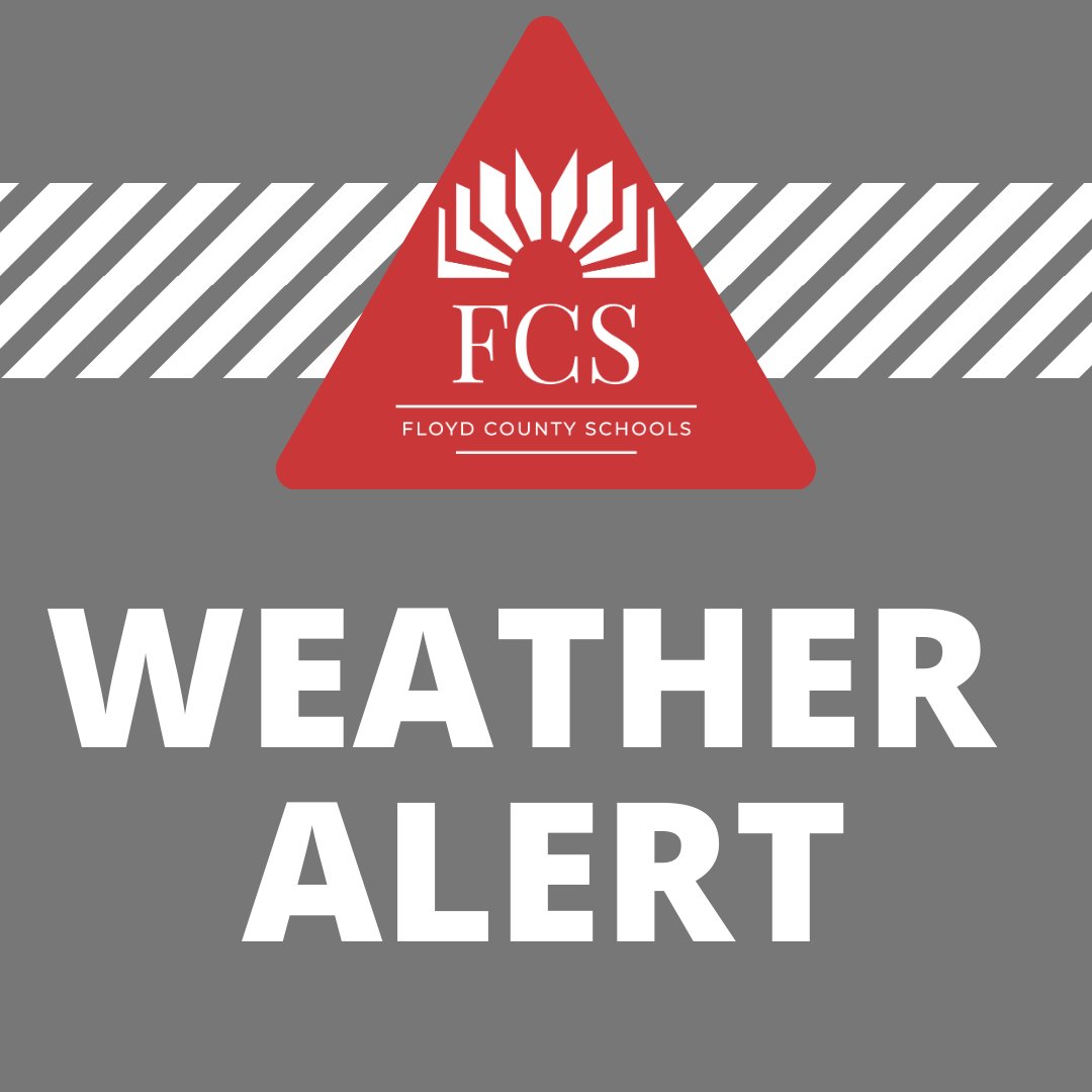 FloydCoSchools's tweet photo. WEATHER ALERT: Due to the frigid temperatures and threat of black ice, #FloydCoSchools will be closed tomorrow and will be implementing a Digital Learning Day. Teachers are sending assignments home with students this afternoon or will post assignments in Google Classroom soon. https://t.co/O127s8kD94