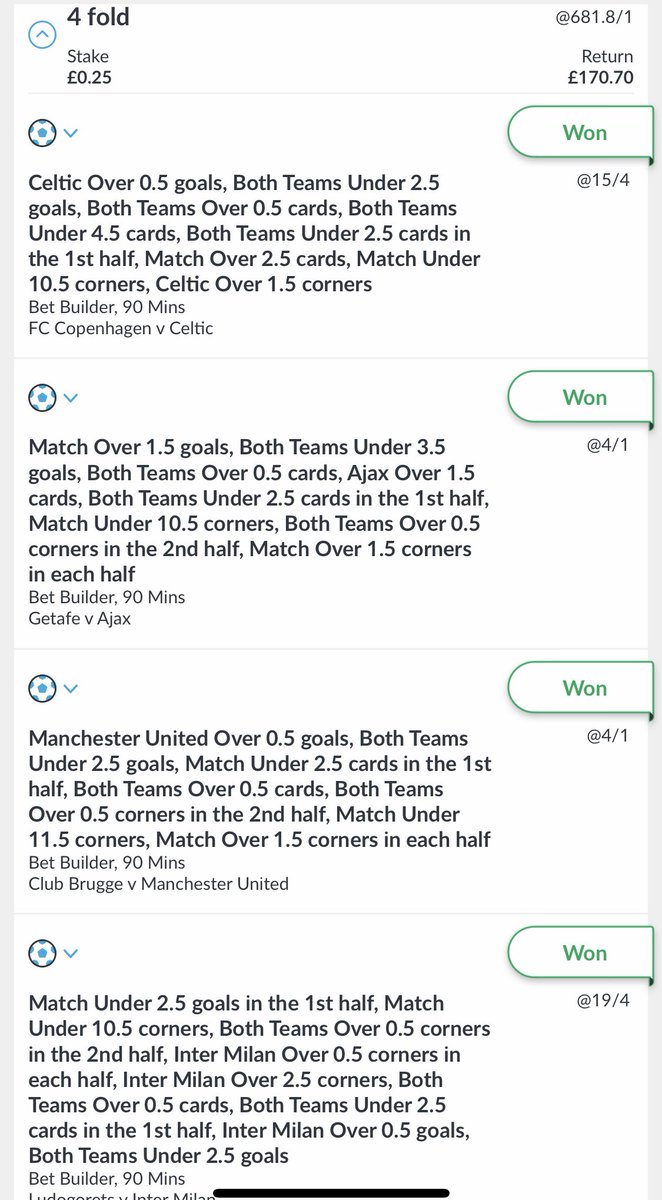 betchanger's tweet photo. What a way to make a return! We hit a 700/1, 540/1, 110/1 and a 70/1 🎉✅ got to love the europa league! https://t.co/bWRTMIBQpt