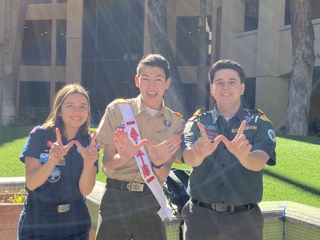 OAWestChief's tweet photo. I spent the past 24 hours in AZ for the Western Region Board Meeting where I finally got to meet the region’s Boatswain and VOA President. After hearing the plans that are being set forth for the coming years, I am confident in a bright future for Scouting. #ScoutingContinues https://t.co/HSQyMIglPV