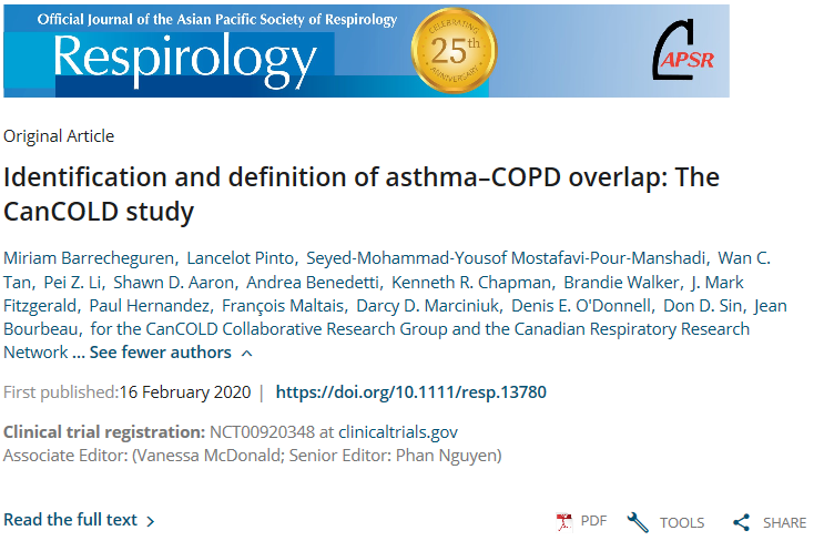 ATS_BSHSR's tweet photo. Identification and definition of #asthma- #COPD overlap: The #CanCOLD study. #Pulmonary #Lung  https://t.co/bXMpVOoVf7 https://t.co/uIKX2QBDiS