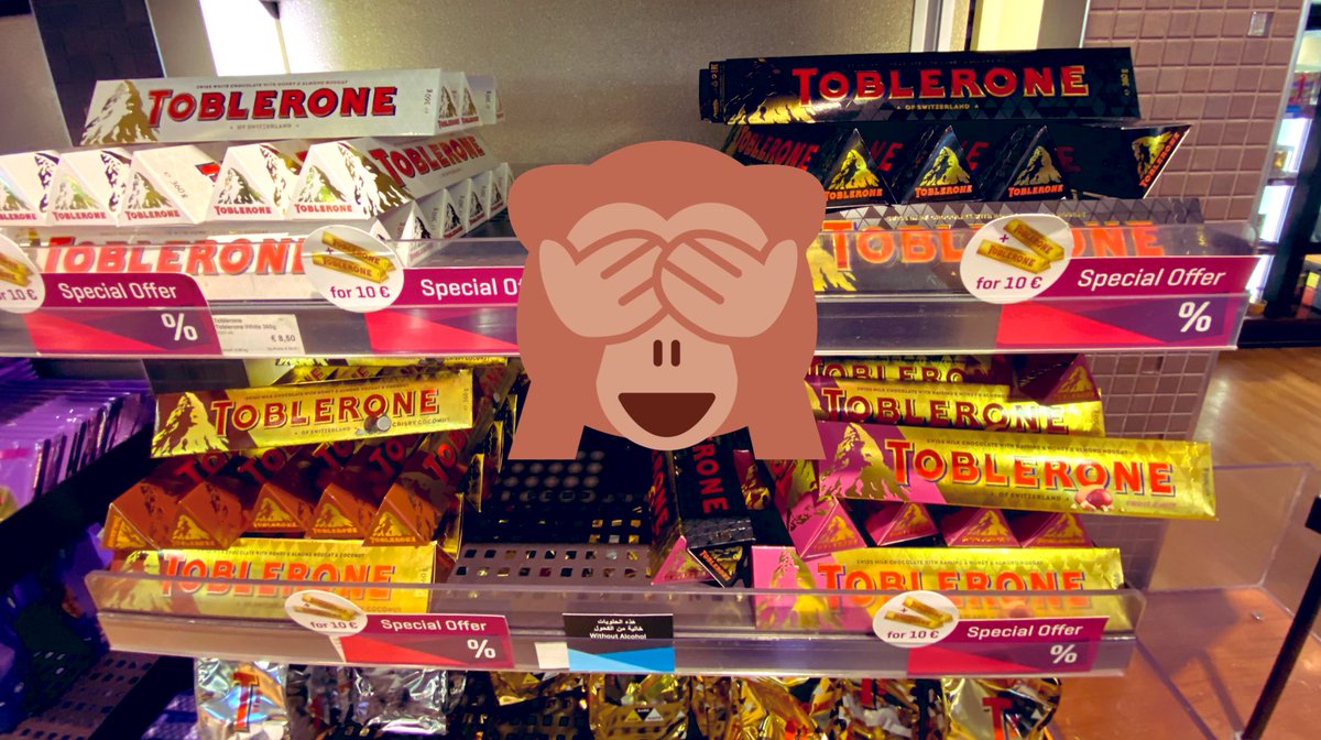 earnshawmarc1's tweet photo. Am I alone in thinking it’s illegal to pass through the airport without purchasing #toblerone?! It’s like an airport tax. https://t.co/jWKTRGAp3z
