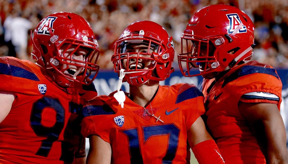kolbecage's tweet photo. All Praise to the Most High! After a great conversation with @coach_meat I am beyond BLESSED and HONORED to say I have EARNED my first offer from The University of Arizona‼️ @coachtheronaych #BearDown🔵🔴🐻 #AGTG https://t.co/EsFCqJkfZj