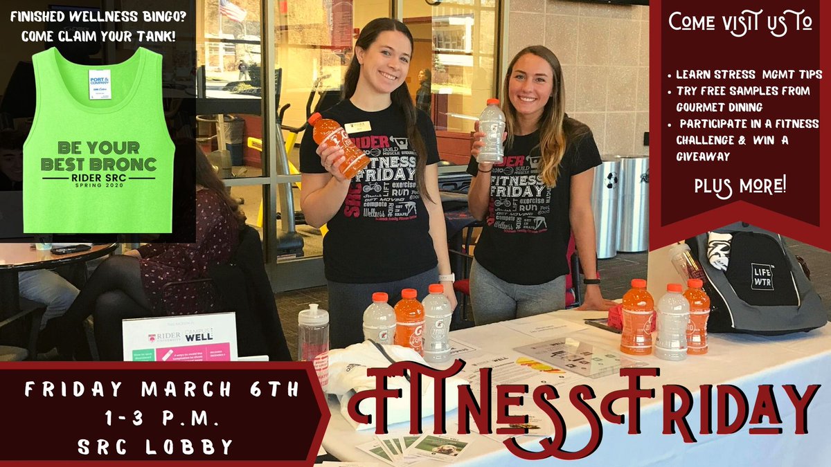 RiderUSRC's tweet photo. Our next Fitness Friday is coming up in 2 weeks! Join us! 
#fitnessfriday https://t.co/QiT0jyPGle