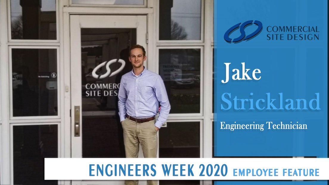 CSiteDesign's tweet image. For national #EngineersWeek, we feature one of our talented and newest engineers.  As an engineering technician, he plays an important role in many different projects.