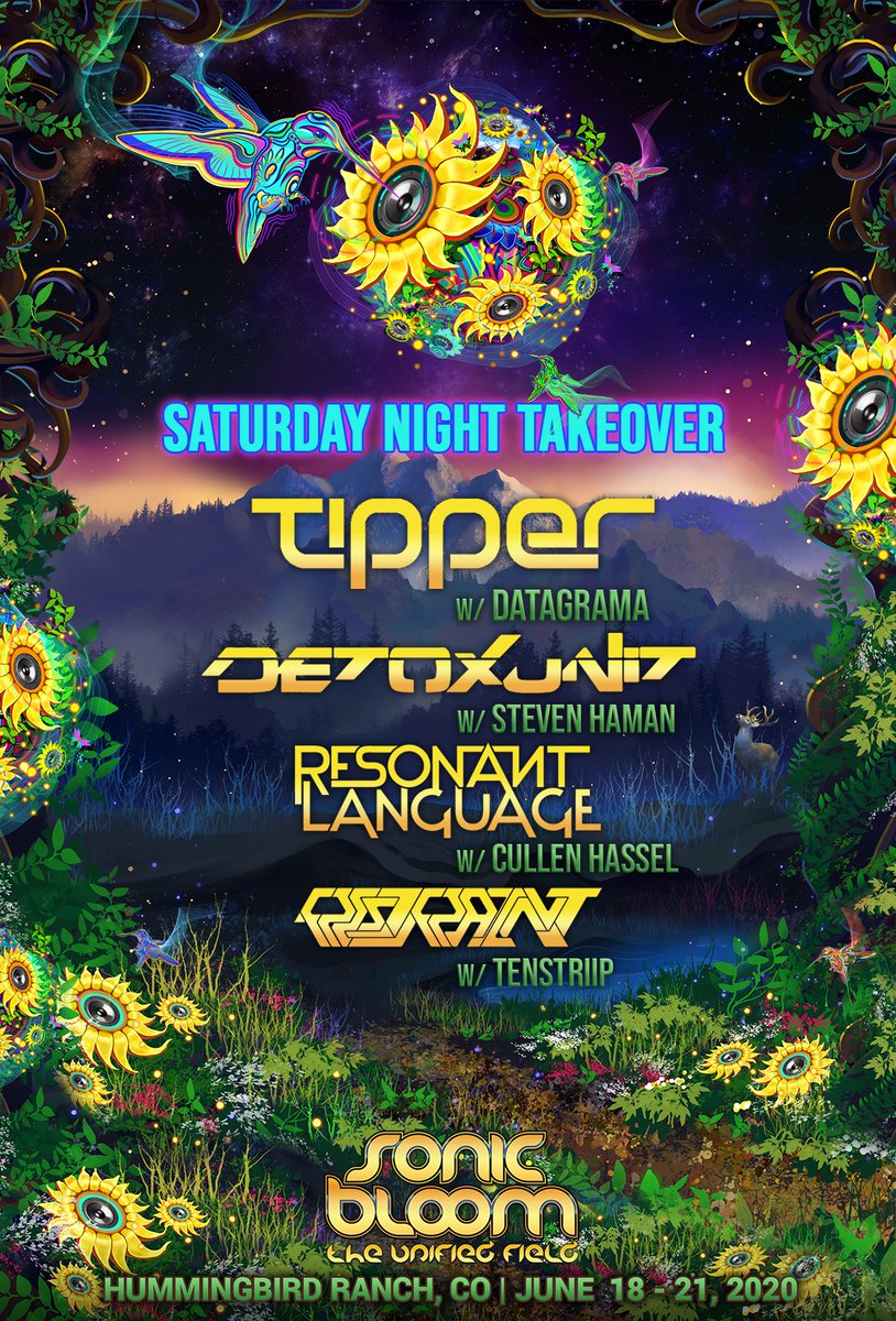 SONIC_BLOOM's tweet photo. TIPPER Takeover!
#SONICBLOOM 2020 #TIPPER #TIPPERtakeover
@tippermusic @DetoxUnit #ResonantLanguage #Restraint
https://t.co/cVFFFPau0f https://t.co/gMbS3tsZpD