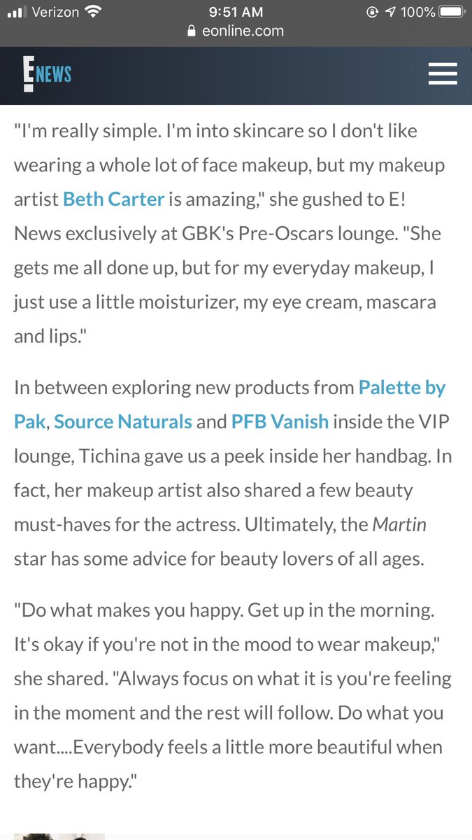 GBK_Productions's tweet photo. Check out what Tichina Arnold has in her beauty bag! She mentions new products that she received at our Pre-Oscars Event just 2 weeks ago! Some brands include @PFBVanishUSA @sourcenaturals &amp; @palettebypak https://t.co/WqJDpXCL1z