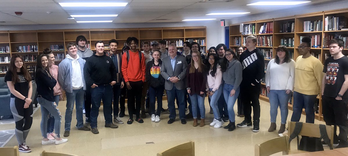 Thank you @RepRiggleman for visiting our school and meeting with students today!
