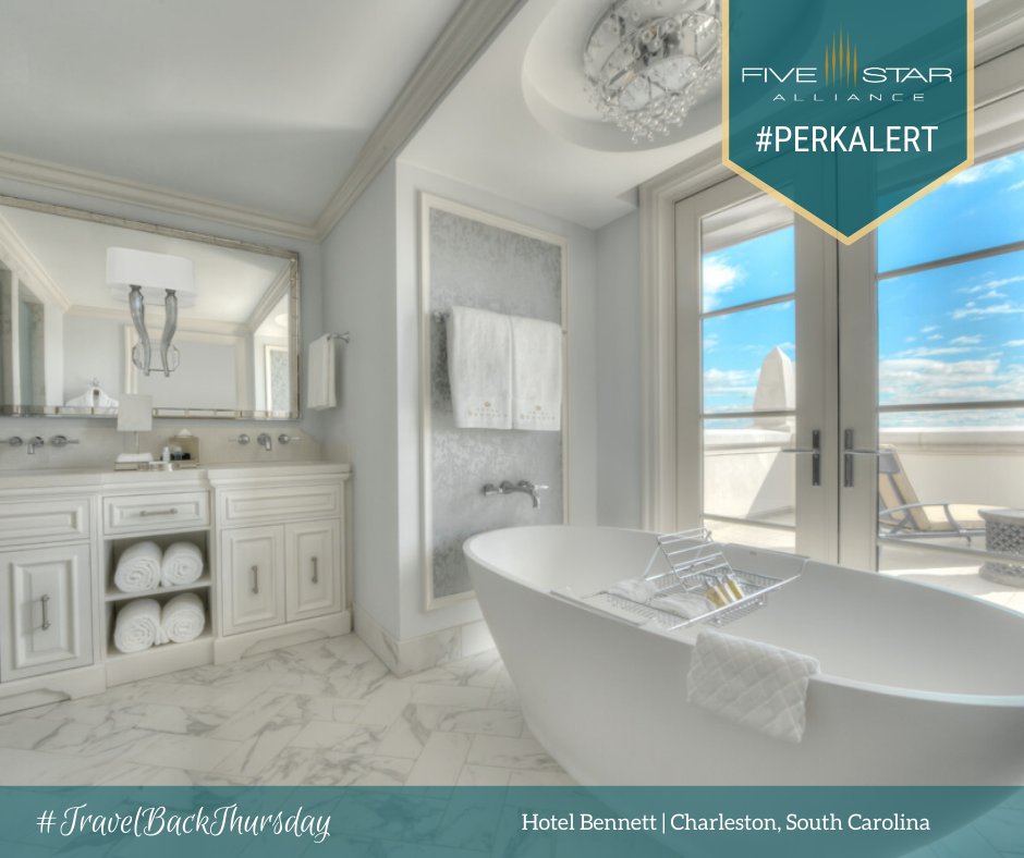 Stay in the former #CharlestonCounty #Library! Today's #TravelBackThursday features the <a href="/HotelBennett/">Hotel Bennett</a> with a two-tiered restaurant and signature #spa in the heart of the city. Plus, exclusive Perks. Book a stay: fivestaralliance.com/luxury-hotels/… #Charleston