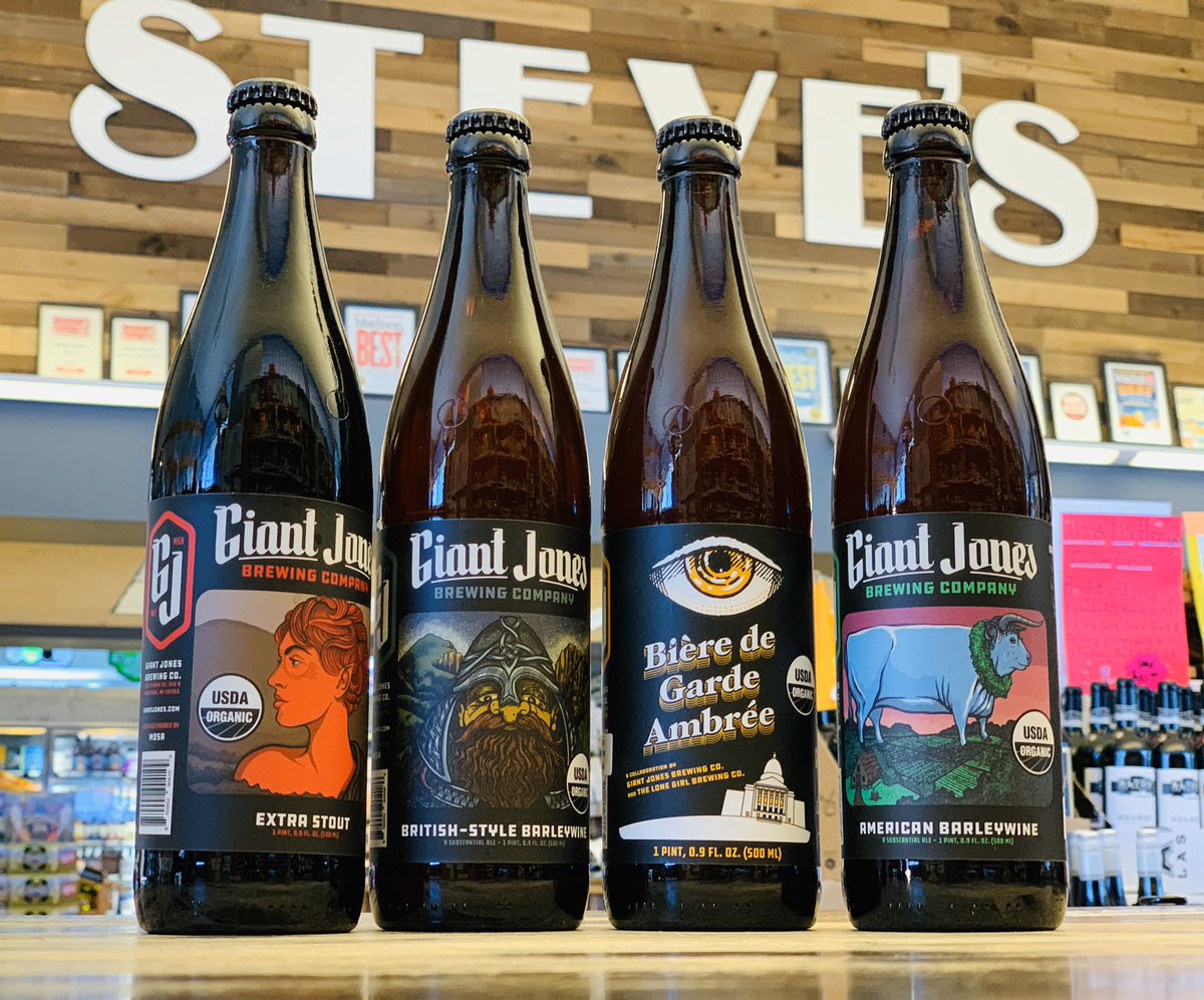 StevesUniv's tweet photo. New beers from the folks @giantjonesbrewing #thursdaymotivation #sunshineisgoodforthesoul #shopsteves https://t.co/VnRR84RJhS