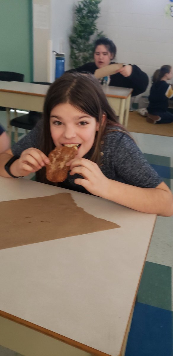 Ms_Hankinson6's tweet photo. While discussing Canadian stereotypes with my students, I came to find out that most of my students had never tried a BeaverTail before. I had to make it happen. So my wonderfully awesome TA made some from scratch and the kids got to try them. They loved them! @MCSGophers https://t.co/eQuTDquoUE