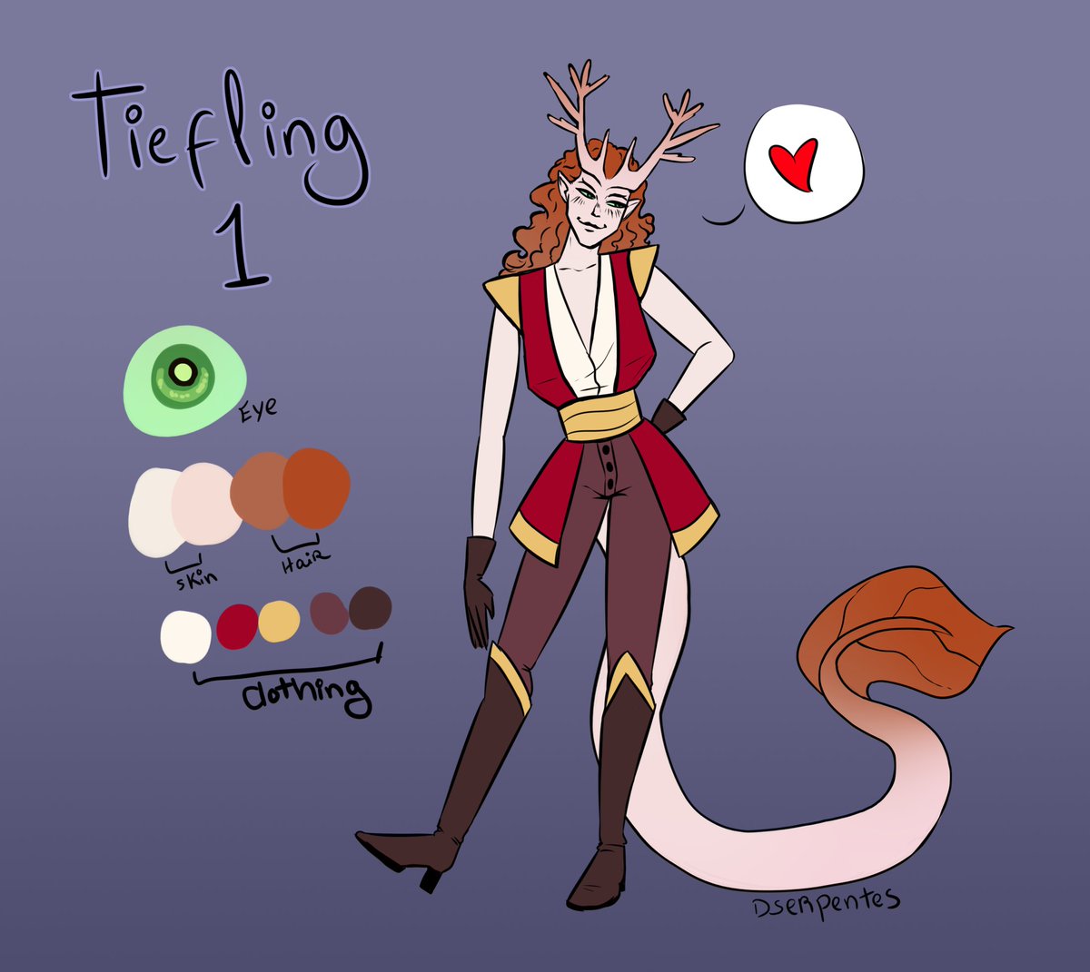 dserpentes's tweet photo. Here's also some of my D&amp;D character designs!

#aroawarenessweek #dungeonsanddragons #dnd #dnd5e #dnddesign #dndcharacters #humblewood #watergenasi #tiefling #jerbeen https://t.co/HXQOId3tVk