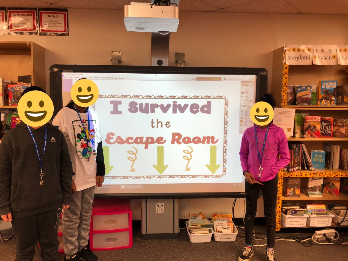 SKESLibrary's tweet image. Civil Rights Escape Room - 5th graders rock!!