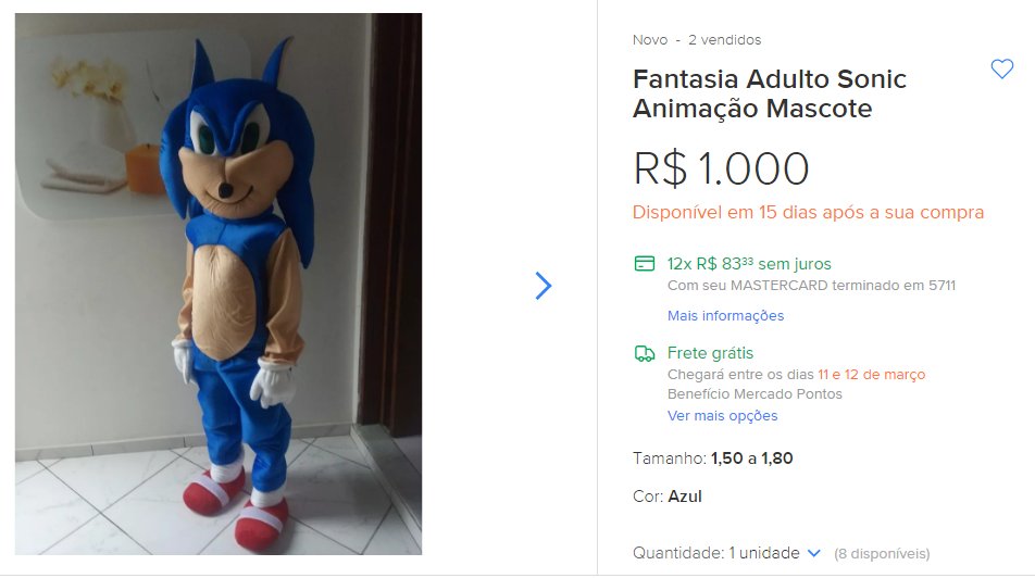 SONIC NA VIDA REAL!! AS PIORES FANTASIAS DE SONIC!! 