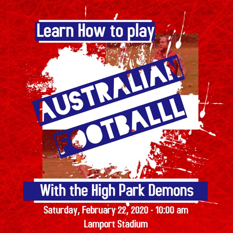 Want to learn a new sport and hang out with a bunch of cool people? Maybe make a new friend or two? Or maybe find your forever after? *wink wink nudge nudge* 😏 then come join us this Saturday at Lamport Stadium for a learn how to play footy sesh, we will be there from 10:00 am!