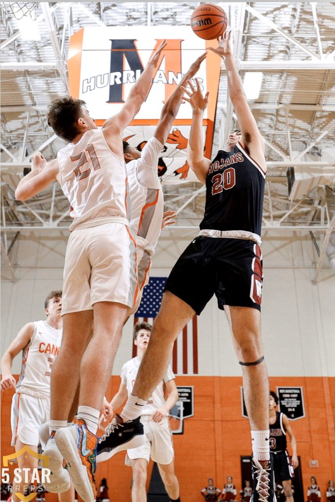 MrDaganSmith's tweet photo. When you’re just a little too big for ‘em. @Sawyertrojans14 
📸: @5StarPreps  
#buckets #hoops #basketball #mowest #trojans #unsignedrecruit #classof2020 https://t.co/5GbPGYp7M9