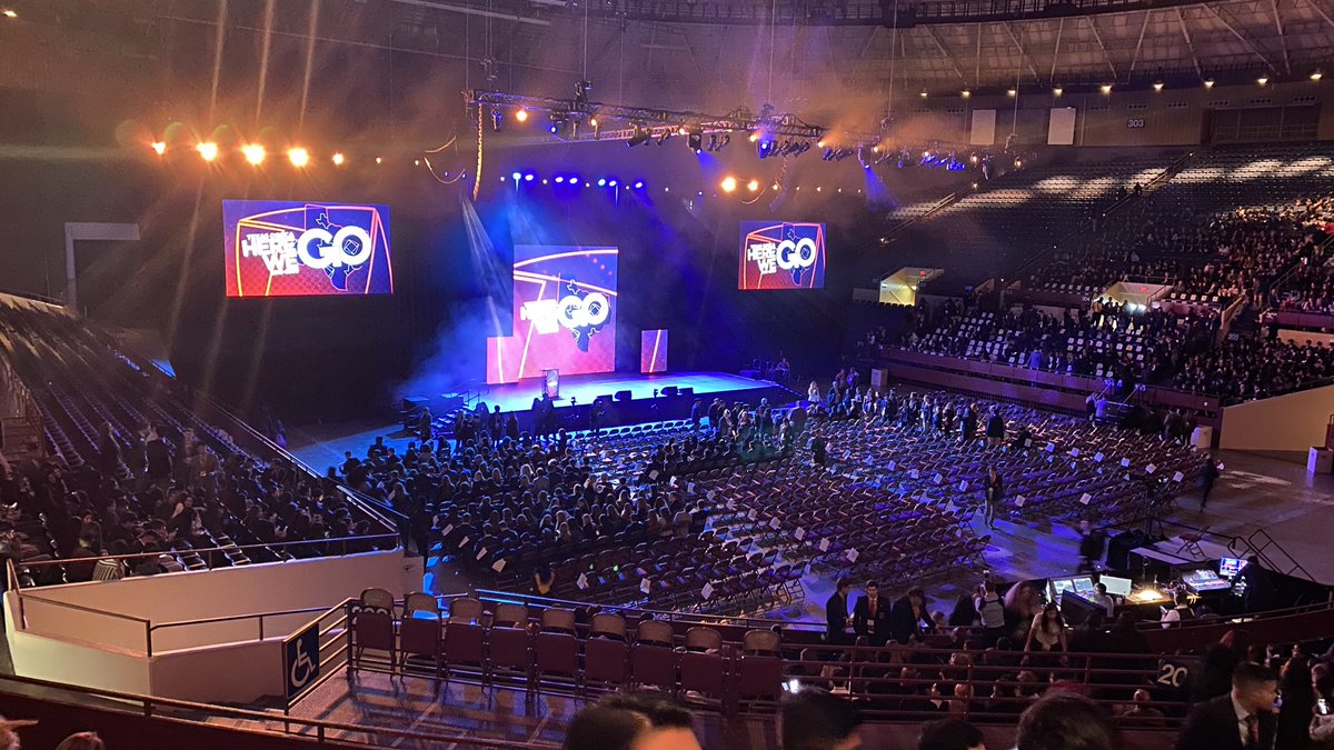 We are HERE! It’s <a href="/TexasDECA/">Texas DECA</a> opening session! #HereWeGo #BeRevolutionary #WeAreLC