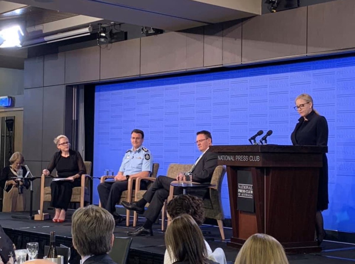 SimonciniM's tweet photo. On Wednesday AFP Commissioner Reece P Kershaw joined the ACIC CEO and AUSTRAC CEO to shine a light on the fight against child exploitation. It’s a crime that we shouldn’t have to prioritise, but the reality is we must. Read more at https://t.co/OLRVa2PESN @ACCCE_AUS https://t.co/1ZyqfqnU6q