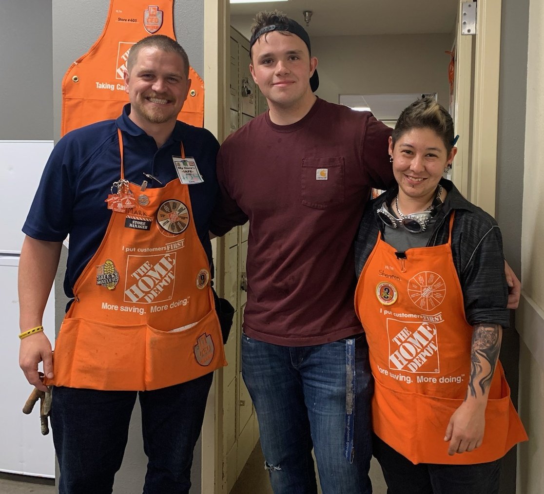 Without going into too much detail... This is Jacob. Jacob was 2 days old with Home Depot when he jumped into action without hesitation to SAVE a life! We can't Thank you enough Jacob!  #BeyondThankful #TeamG3 #D130Driven <a href="/OrangeLiving10/">Mark Harrison</a> #SavingLives #HandingOutHomerAwards