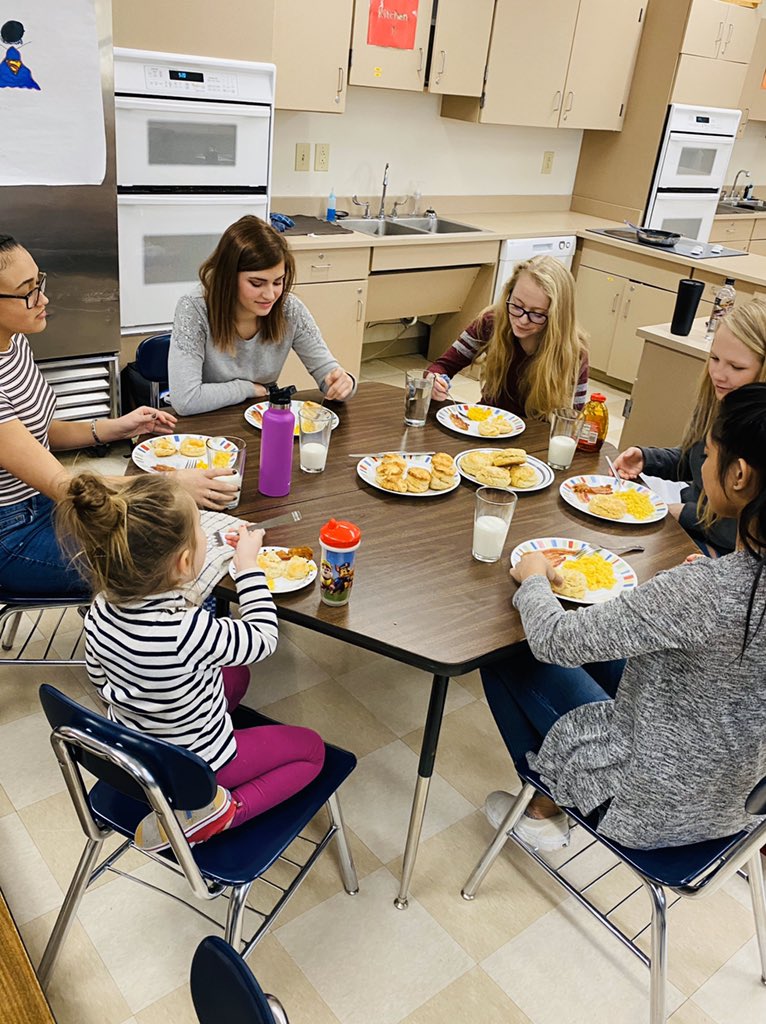 JenniferHart_OV's tweet photo. @ovhs_patriots students learned about etiquette, teamwork, and the benefits of dining as a family in Interpersonal Relationship today. They loved today’s activity. They made, from scratch, biscuits and eggs. #socsowen @SpencerOwenCSC #fcsed #skillforthefuture https://t.co/4doZAmFH9A