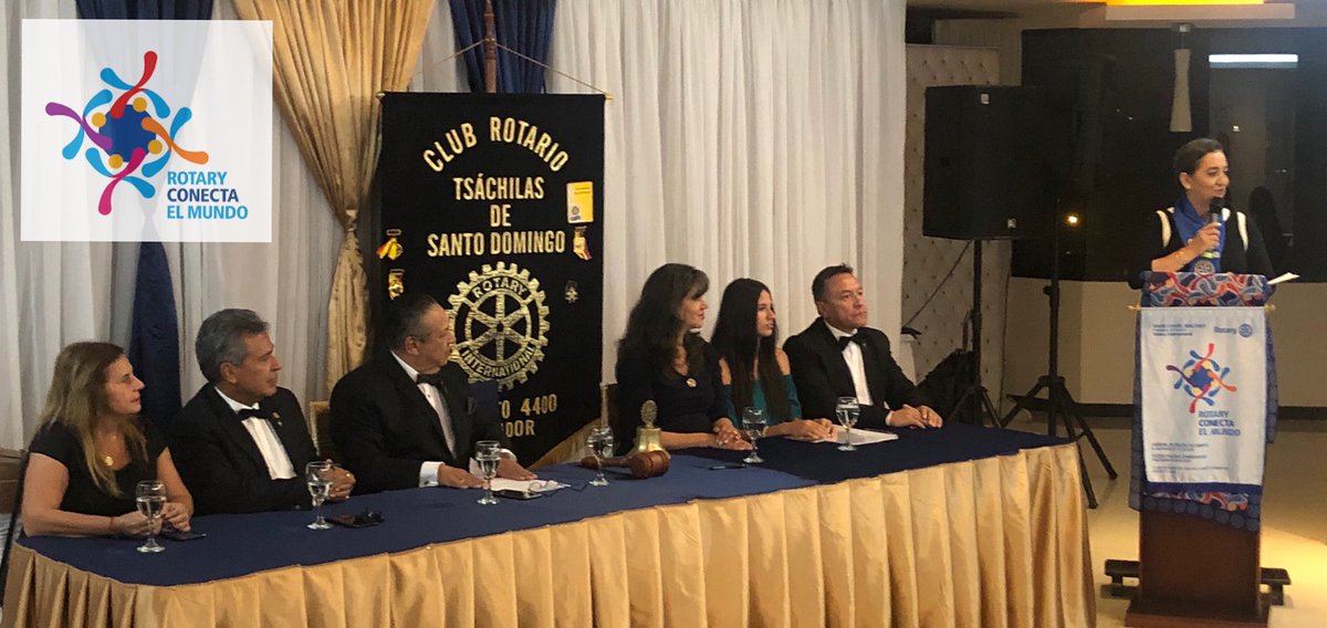 CRTSACHILA's tweet photo. “Estos 8 meses han sido espectaculares” Egda Palma presidente del @CRTSACHILA en la sesión solemne con la presencia de Anibal Robles Ocampo Gobernador de @rotaryecuador https://t.co/7HK3bTLnLf