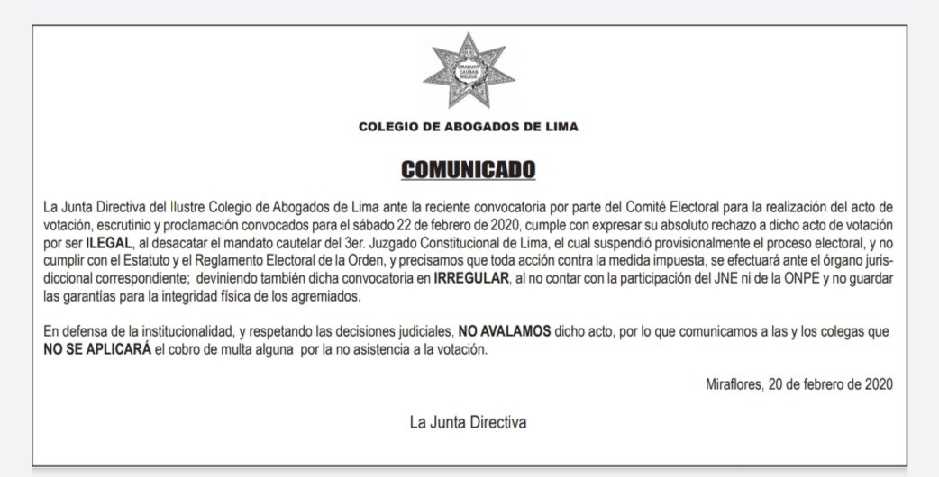 Colegio De Abogados De Lima tweet media