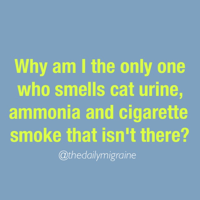 #migraine #senseofsmell #weird