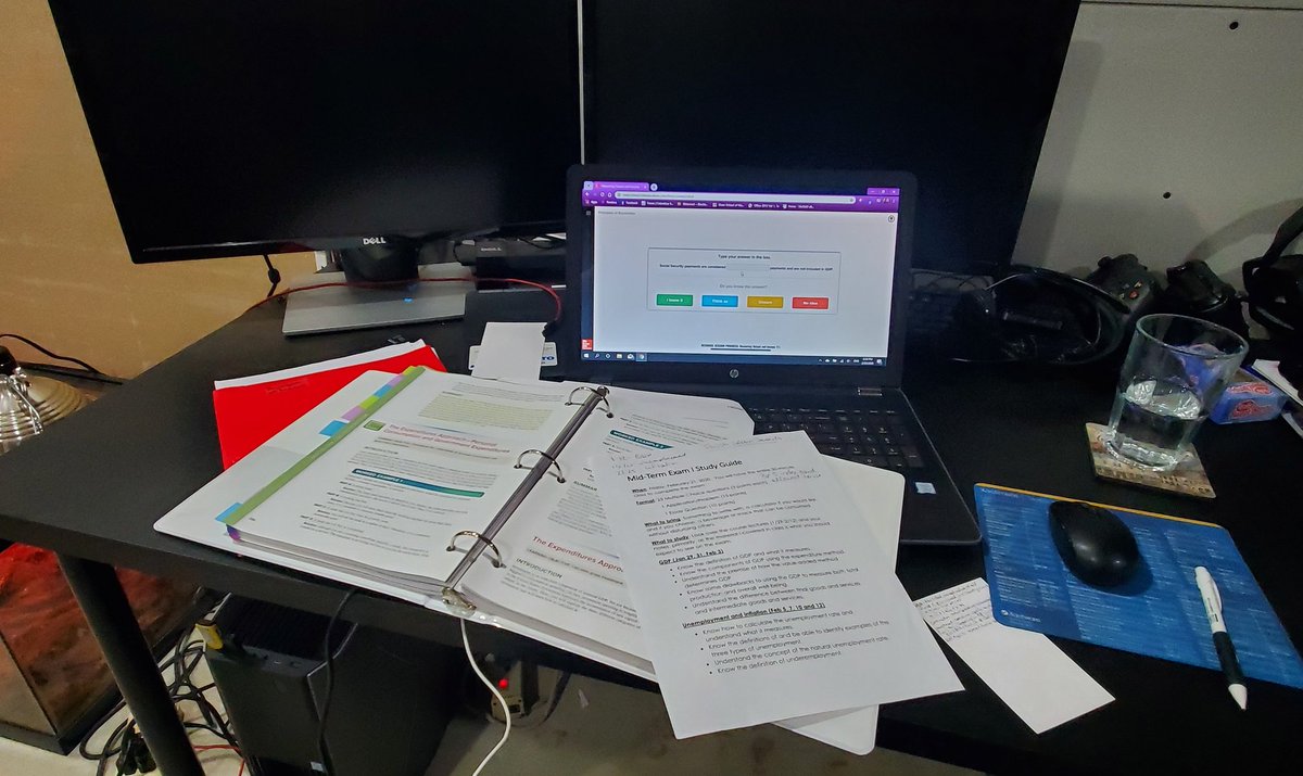 Gricel_84's tweet photo. @PascoSheriff #9PMRoutine on lockdown tonight! Time to study for tomorrow's test! #MacroEcon... yay... 😐 https://t.co/9IO6MHkBoC